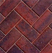 Brown block paving